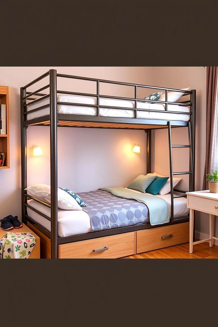 Compact Bunk Beds - 22 Shared Bedroom Ideas for Small Rooms