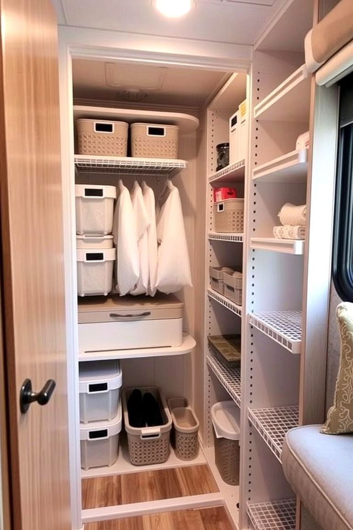 Compact Closet Organization - 22 Rv Bedroom Ideas