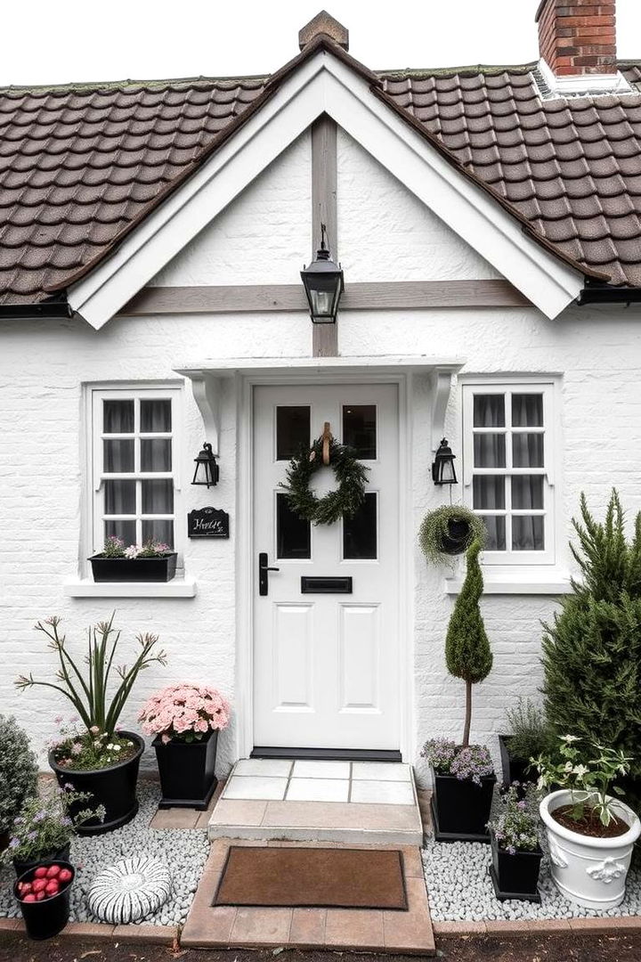 Compact Cottage Charm - 22 Black and White House Exterior Ideas