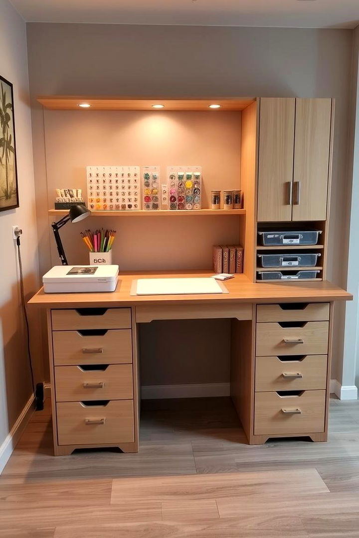 Compact Crafting Table - 22 Small Craft Room Ideas