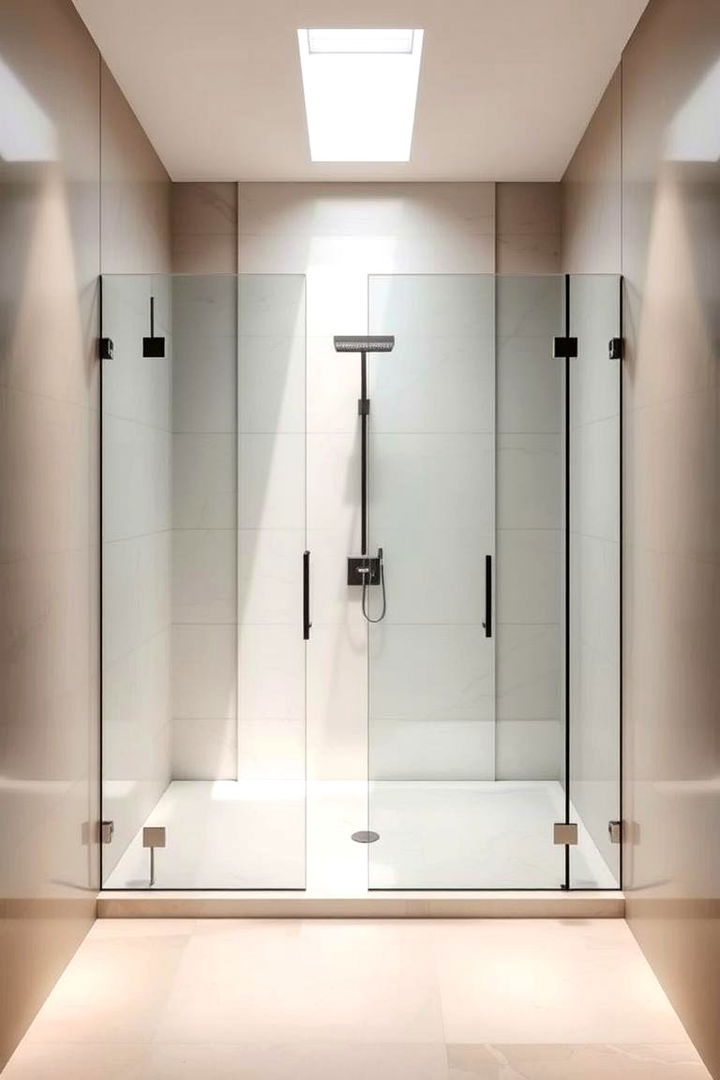 Compact Curb Less Showers - 22 Small Bathroom Walk-in Shower Ideas