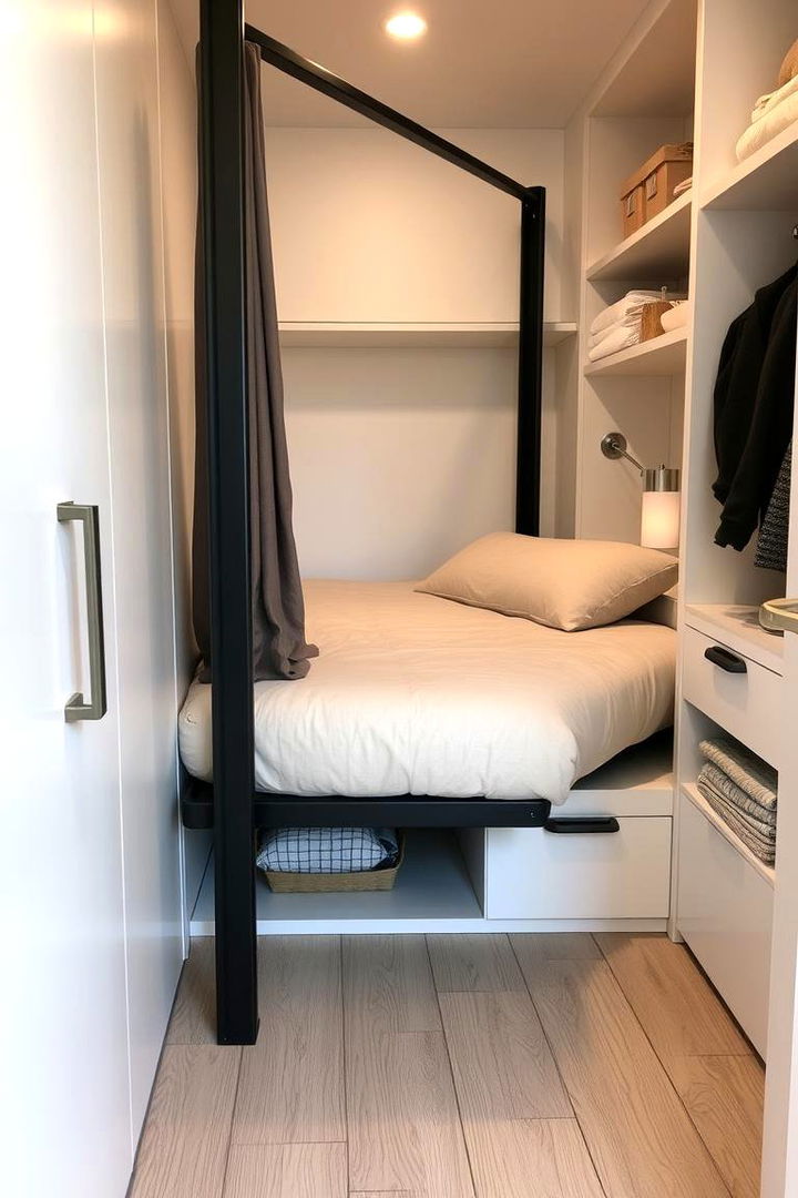 Compact Daybed with Foldable Mechanism - 22 Daybed Ideas for Small Spaces