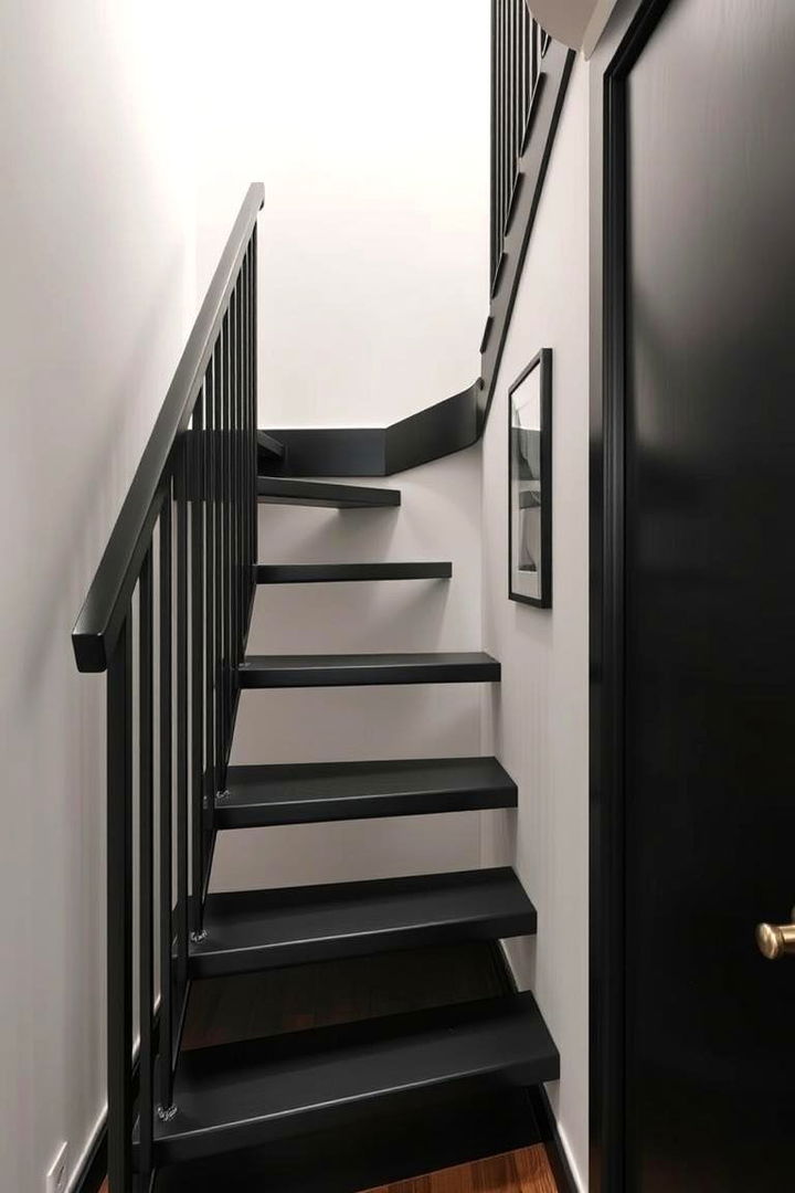 Compact Design for Small Spaces - 22 black staircase ideas