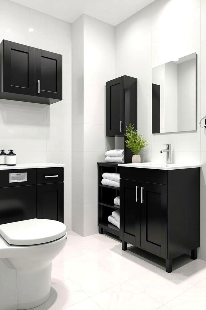 Compact Efficiency Design - 22 bathroom with black cabinets ideas
