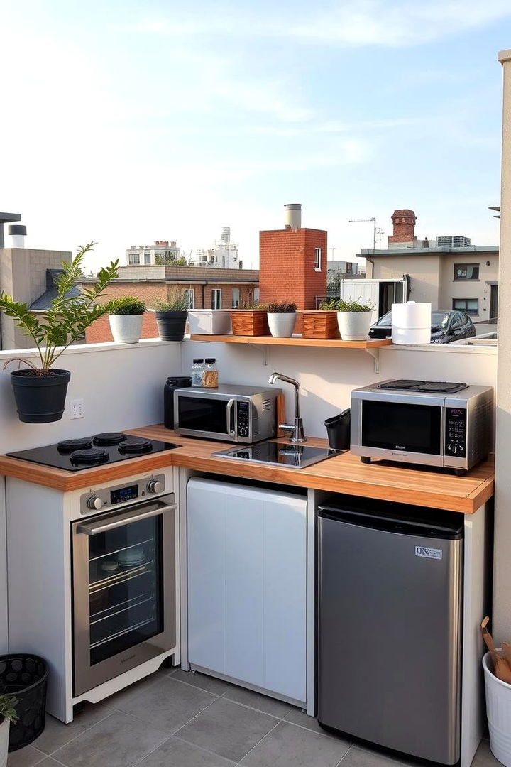 Compact Efficient Appliances - 22 Rooftop Kitchen Ideas