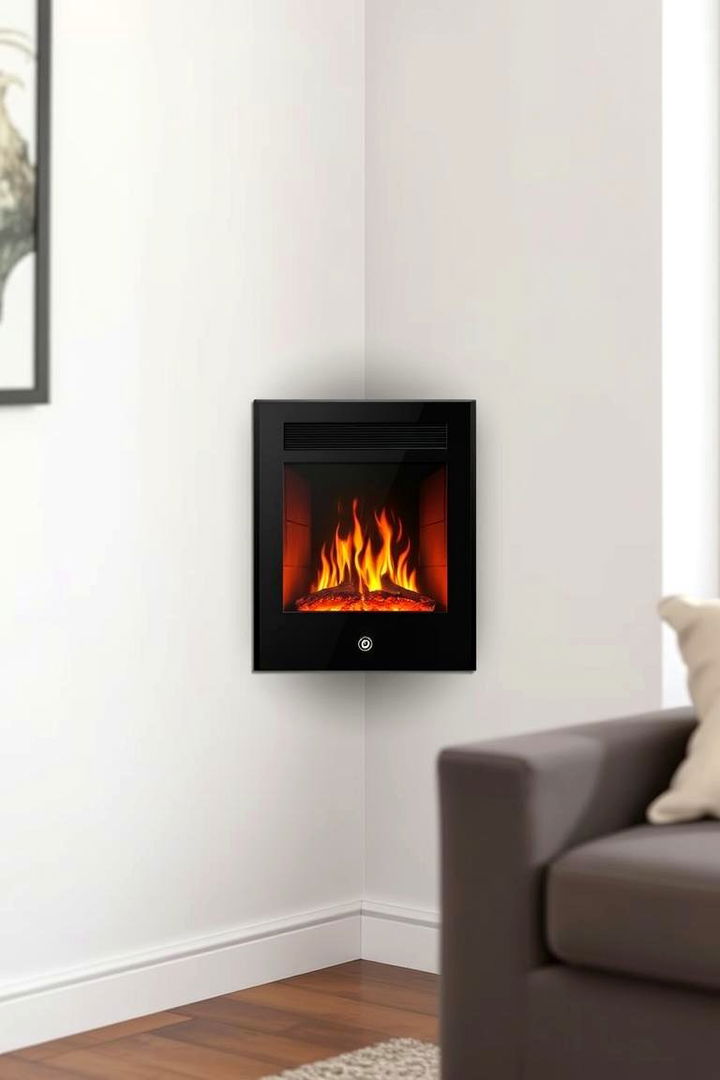Compact Electric Corner Fireplace - 22 Corner Fireplace Ideas