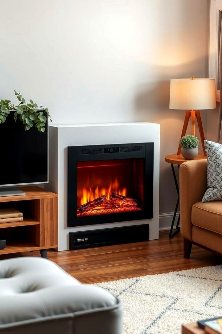 Compact Electric Fireplace for Small Spaces - 22 Electric Fireplace Ideas
