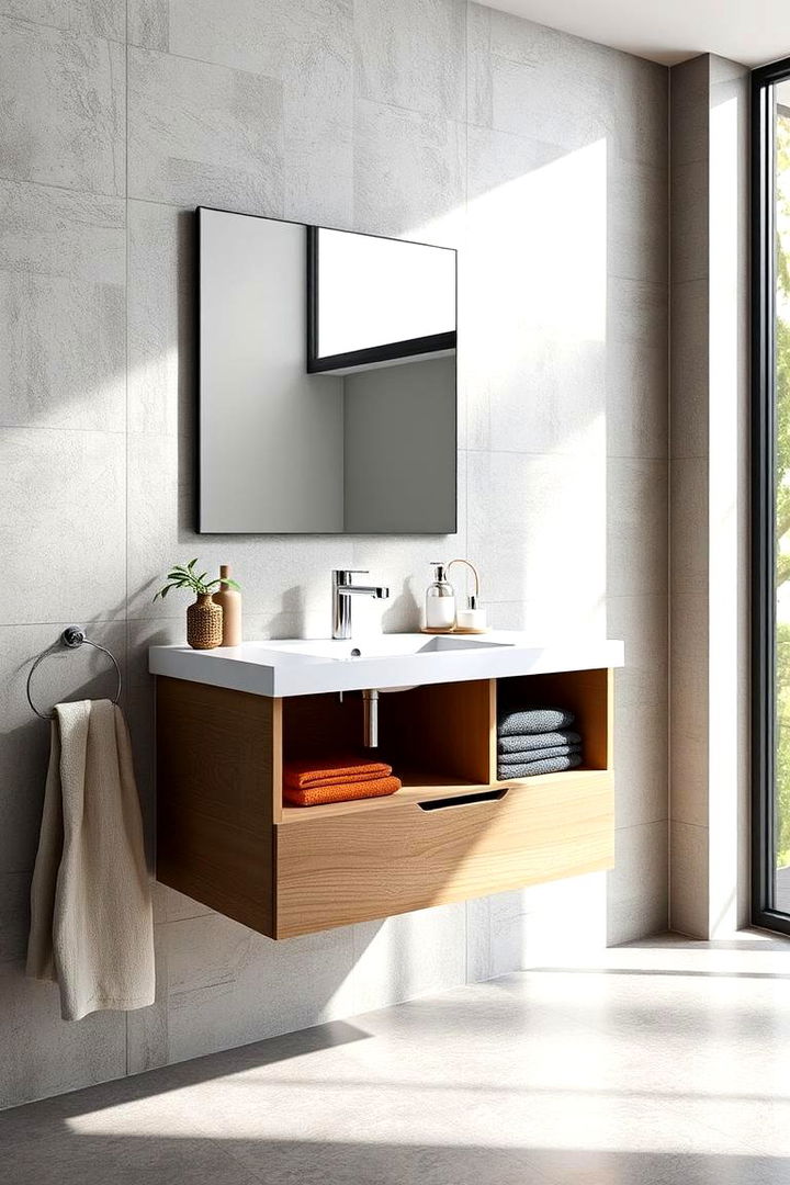 Compact Floating Vanity - 22 Bedroom Vanity Ideas