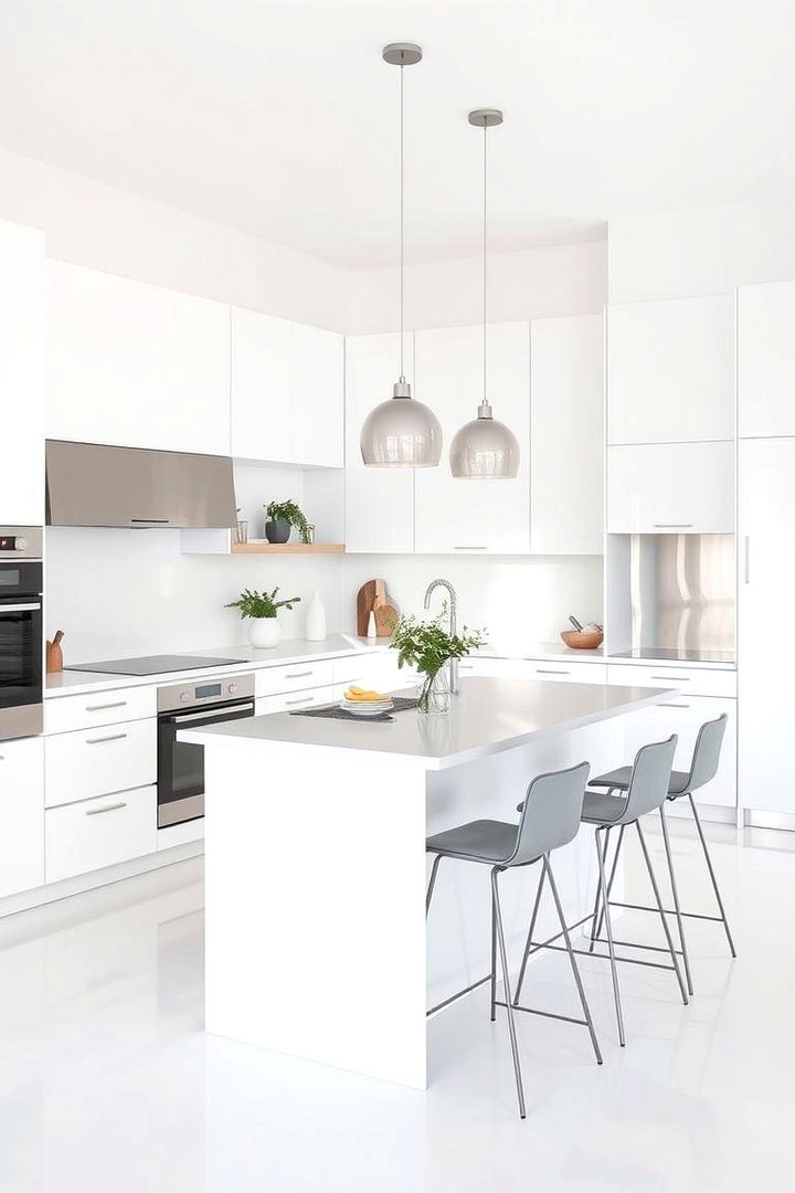 Compact Island for Versatile Functionality - 22 Small White Kitchen Ideas