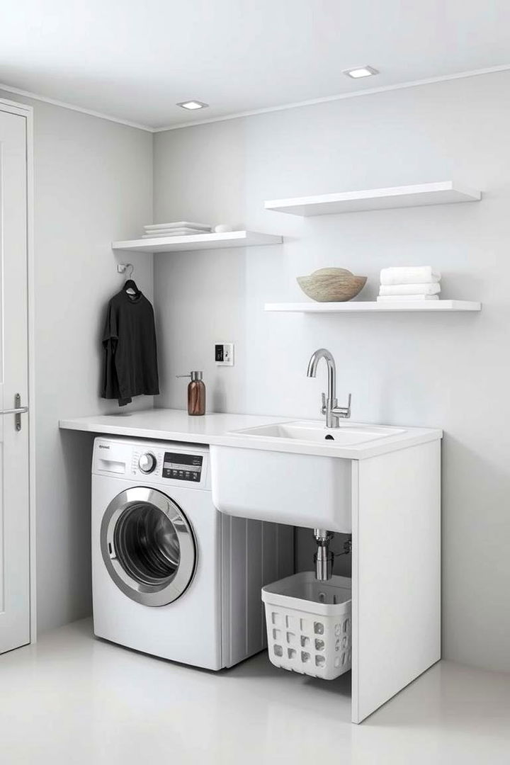 Compact Layout for Small Spaces - 22 Laundry Room Sink Ideas