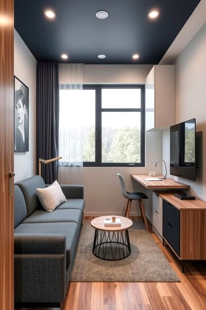 Compact Living Solutions - 22 Navy Blue and Grey Living Room Ideas