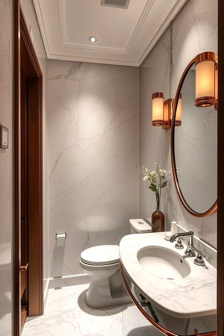 Compact Luxury Finish - 22 Half Bathroom Ideas