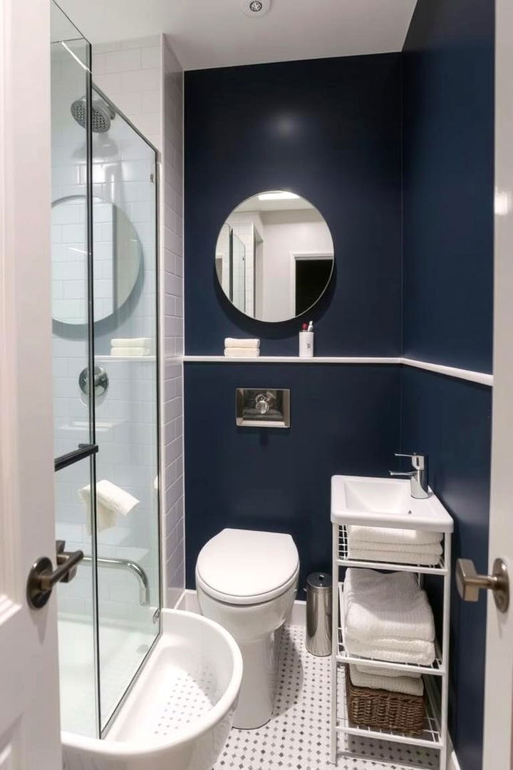 Compact Navy Inspirations - 22 Navy Blue Bathroom Ideas