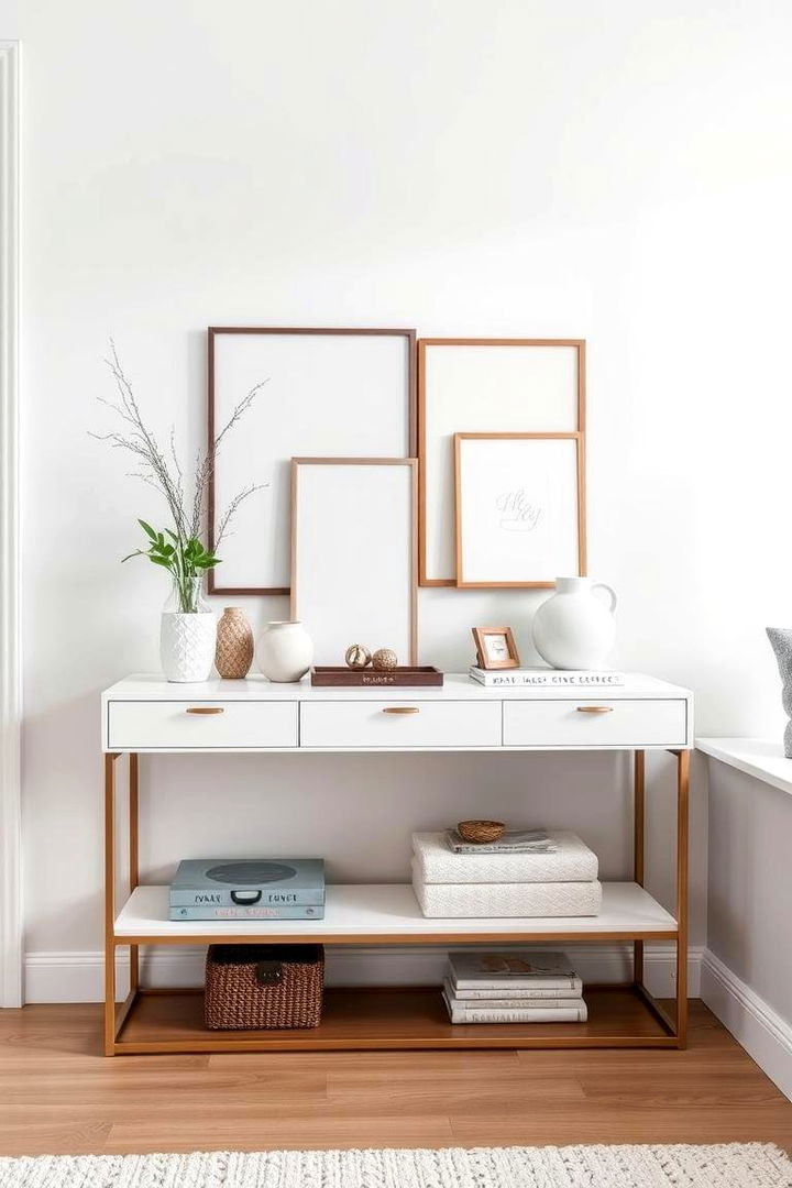 Compact Organization - 22 Console Table Decor Ideas
