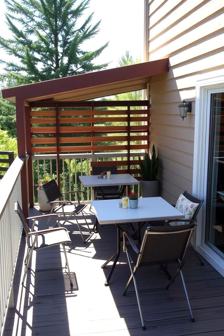 Compact Outdoor Dining Area - 22 Backyard Deck Ideas on a Budget