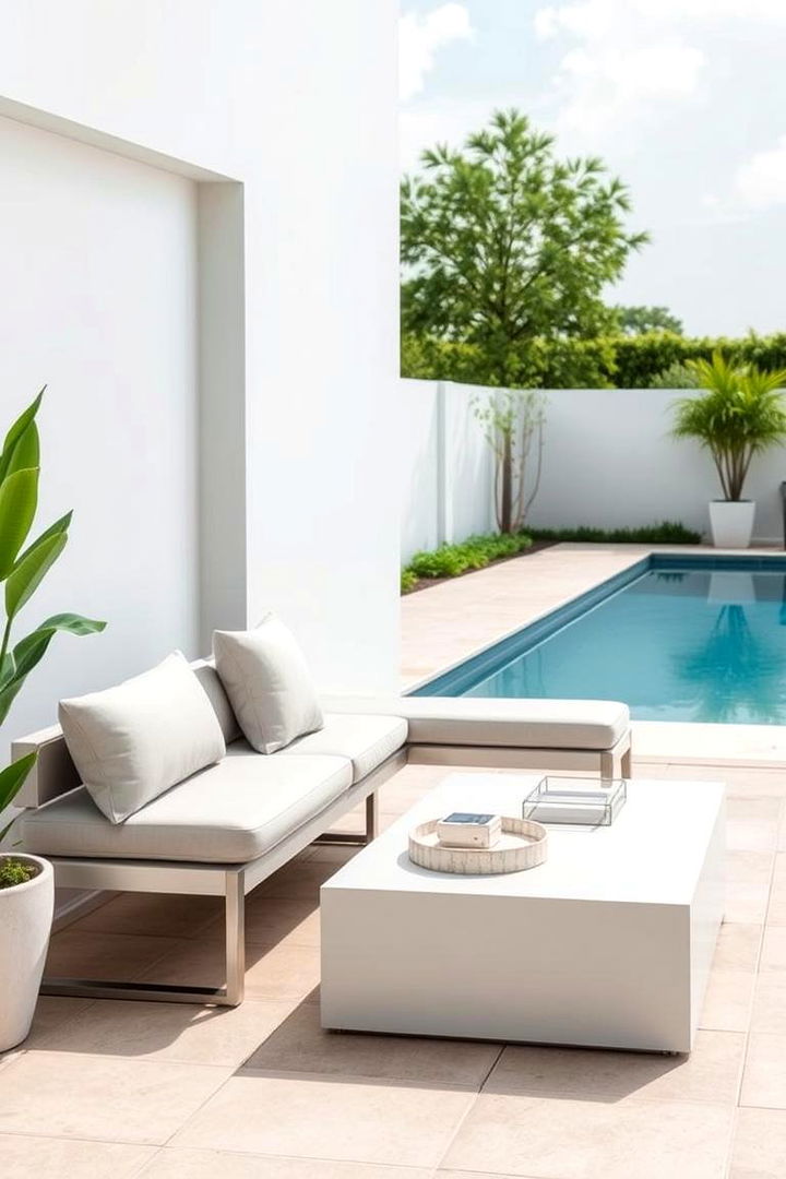 Compact Poolside Benches - 22 Pool Furniture Ideas