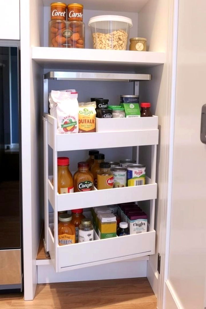 Compact Pull Out Racks for Tight Spaces - 22 Pantry Shelving Ideas