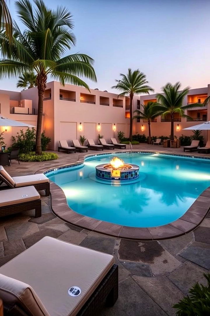 Compact Resort Style Escape - 22 Small Inground Pool Ideas