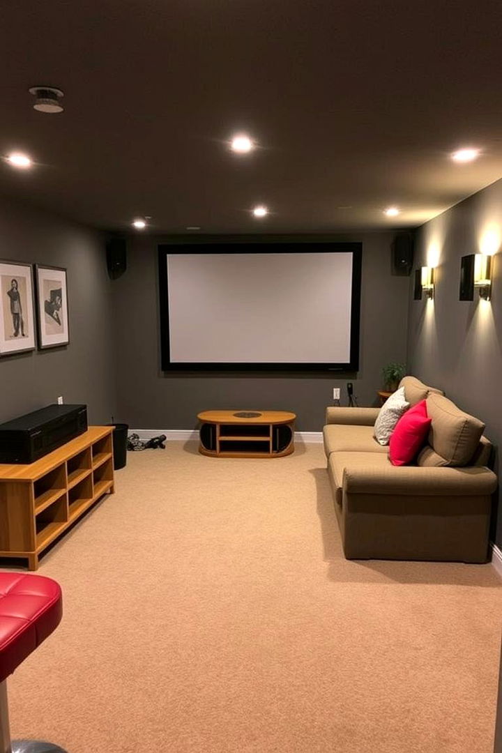Compact Setup for Small Basements - 22 Basement Home Theater Ideas