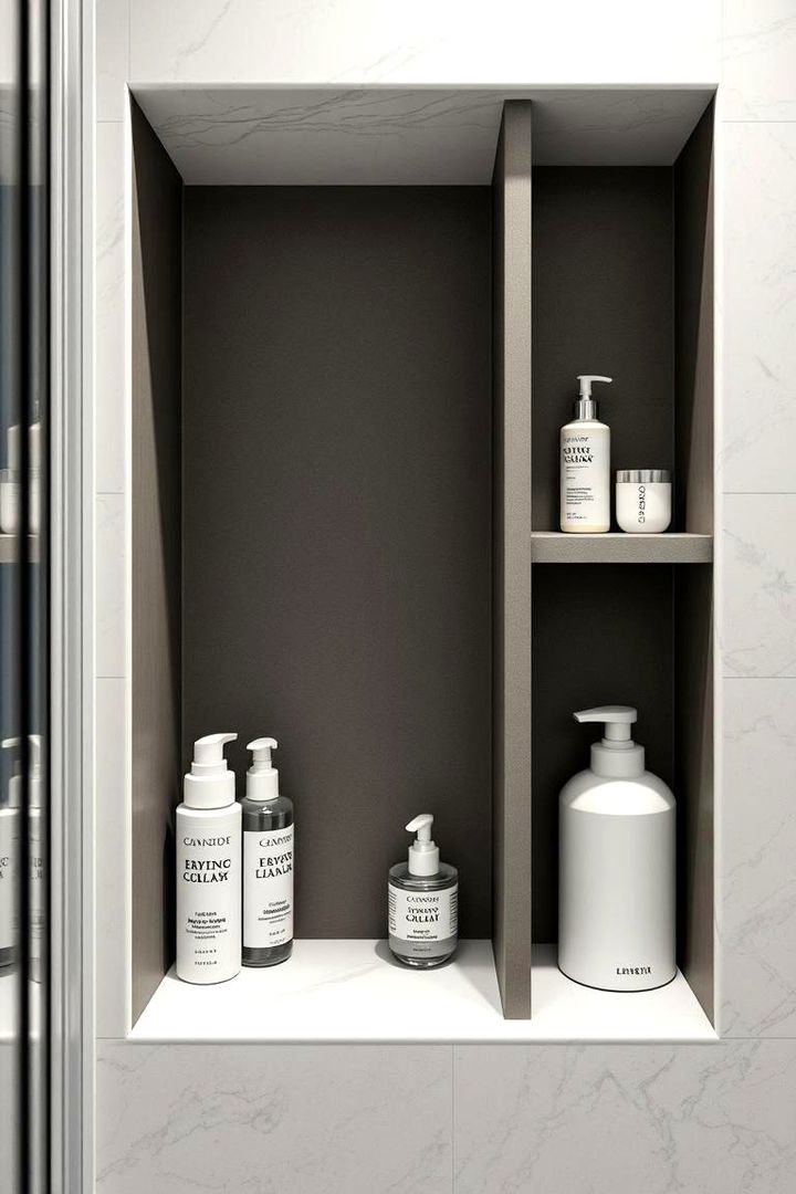 Compact Shower Niches for Organizing Essentials - 22 Small Bathroom Walk in Shower Ideas