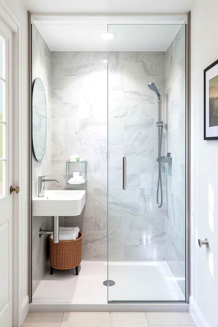 Compact Space Maximization - 22 Doorless Walk In Shower Ideas