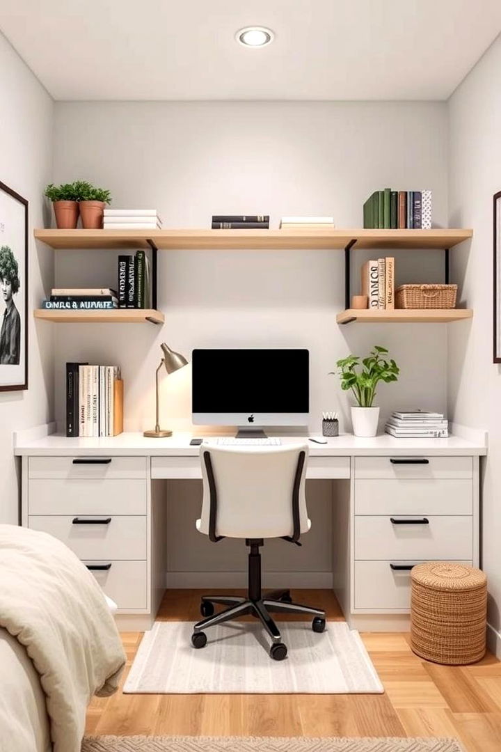 Compact Storage Solutions - 22 Bedroom Office Ideas