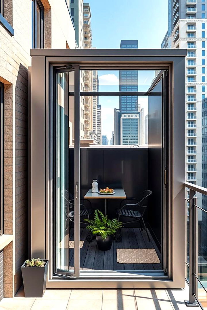 Compact Urban Balcony Enclosure - 22 Hot Tub Enclosure Ideas