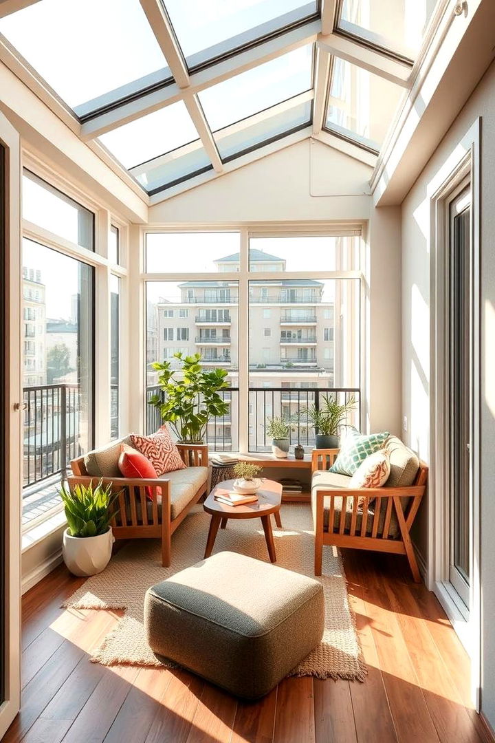 Compact Urban Haven - 22 Sunroom and Deck Combo Ideas