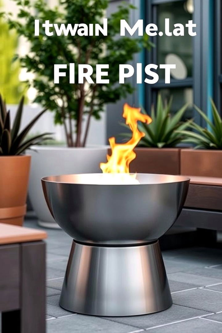 Compact Urban Oasis - 22 Metal Fire Pit Ideas