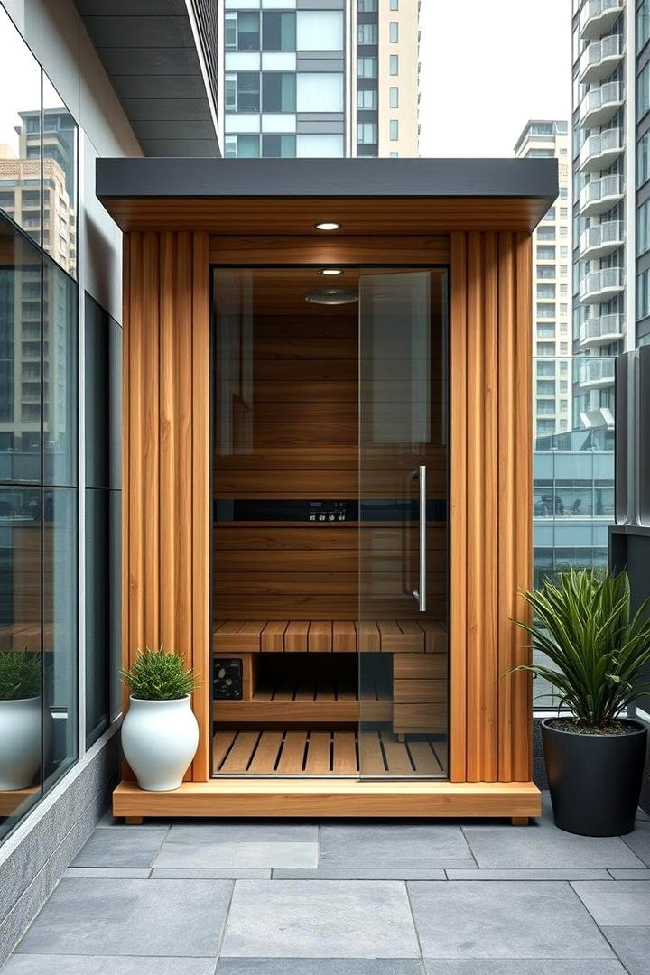 Compact Urban Outdoor Sauna - 22 Outdoor Sauna Ideas