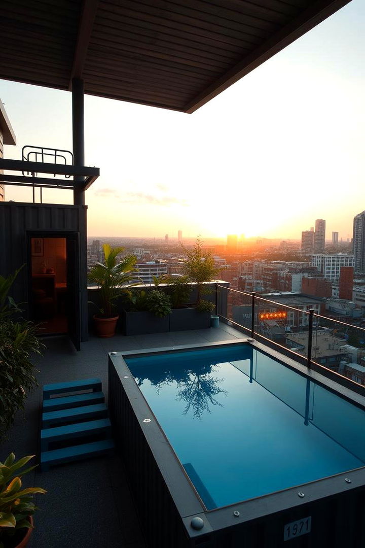 Compact Urban Pool Option - 22 Shipping Container Pools