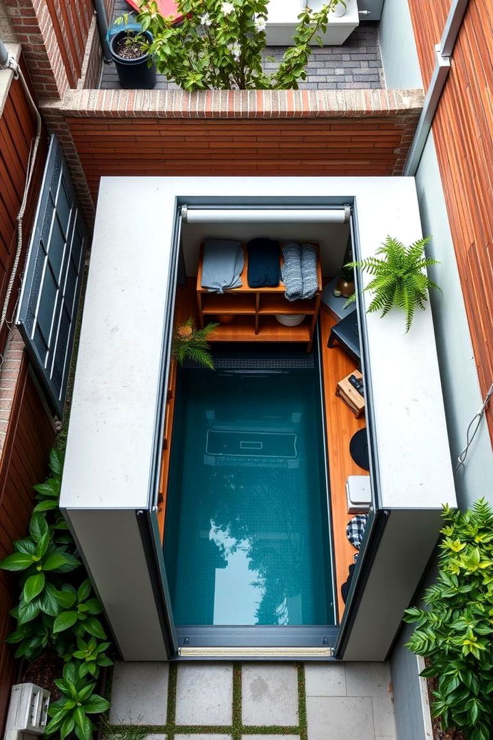 Compact Urban Pool Shed - 22 Pool Shed Ideas