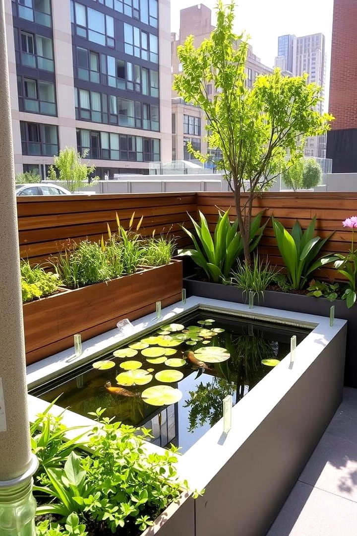 Compact Urban Raised Pond Retreat - 22 Raised Garden Pond Ideas