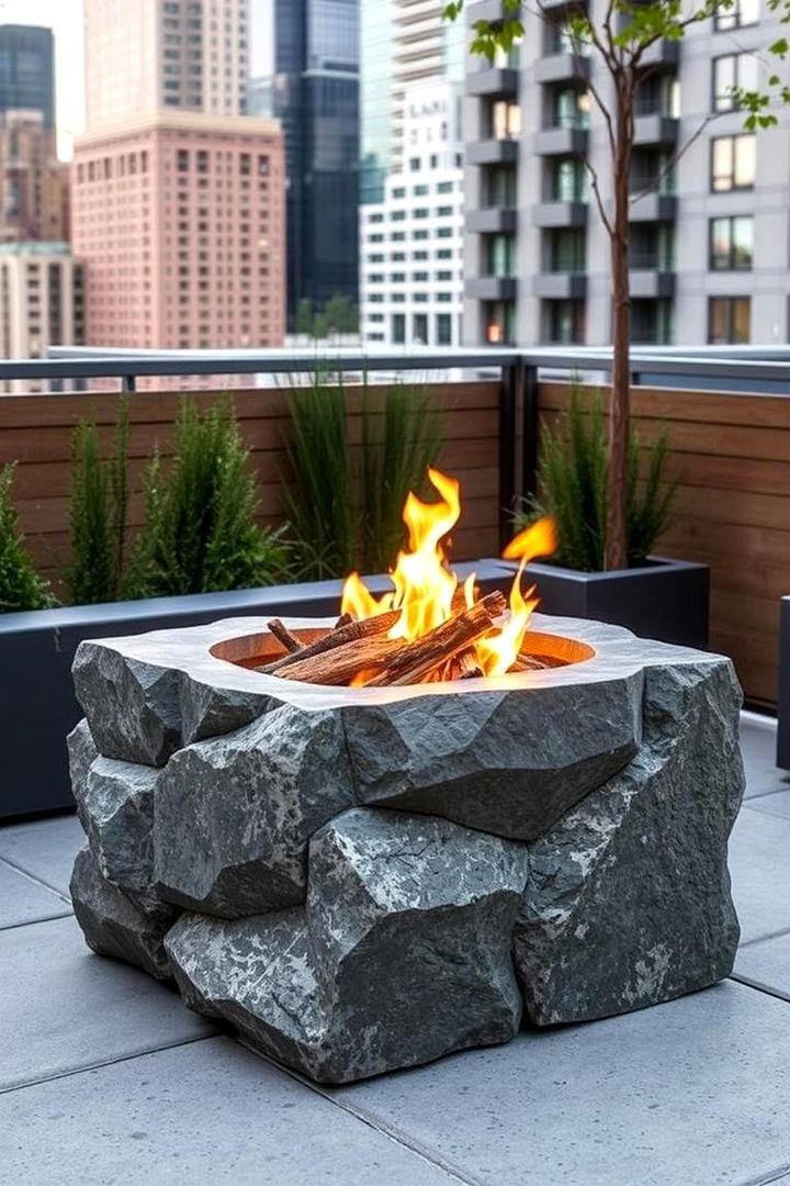 Compact Urban Rock Fire Pit - 22 Rock Fire Pit Ideas