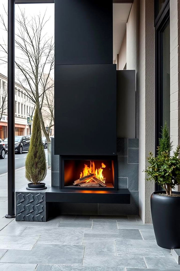 Compact Urban Warmth - 22 Porch Fireplace Ideas