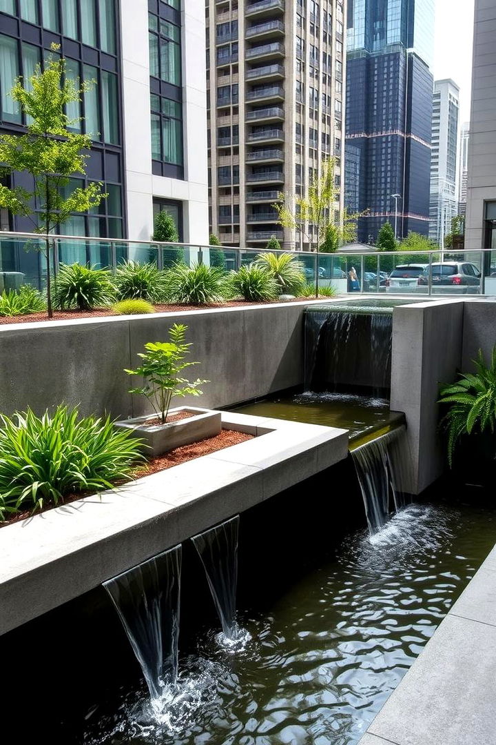Compact Urban Waterfall - 22 Small Pond Ideas With Waterfalls