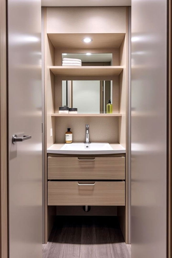 Compact Vanity with Storage - 22 Small Bathroom Vanity Ideas