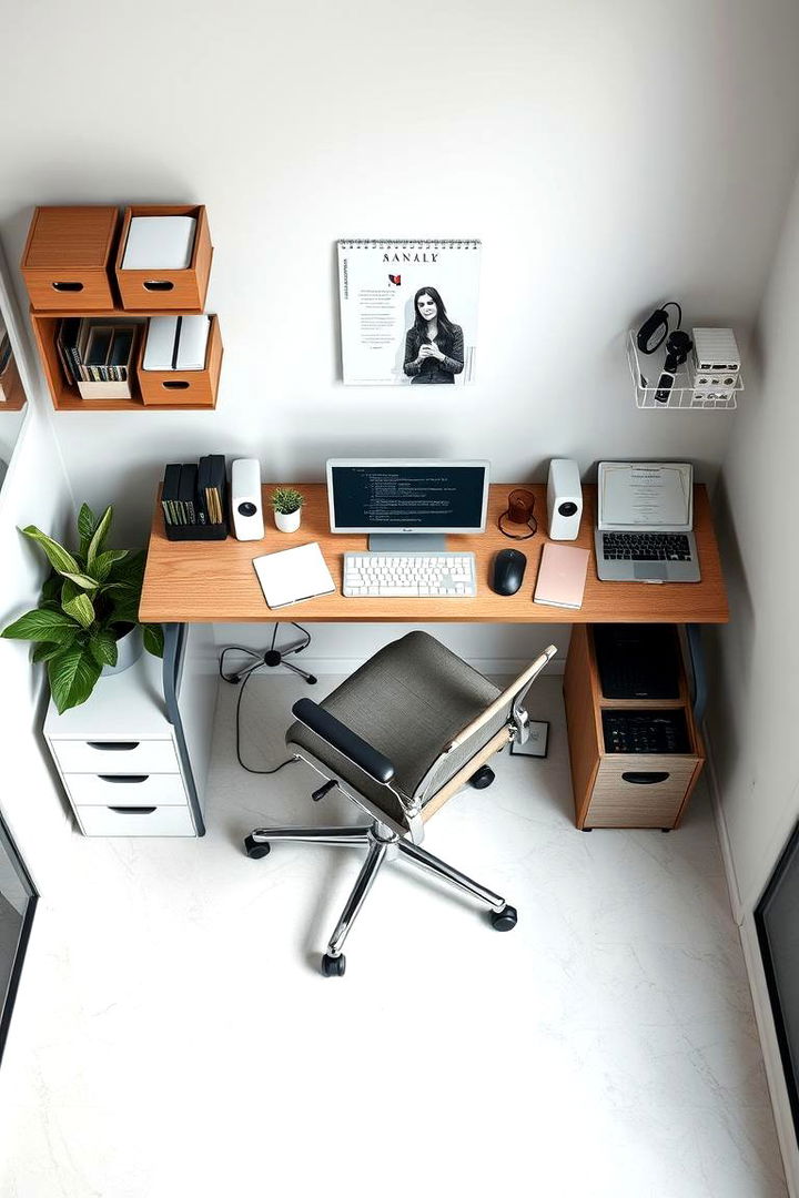 Compact Workspace Design for Productivity - 22 Minimalist Dorm Room Ideas