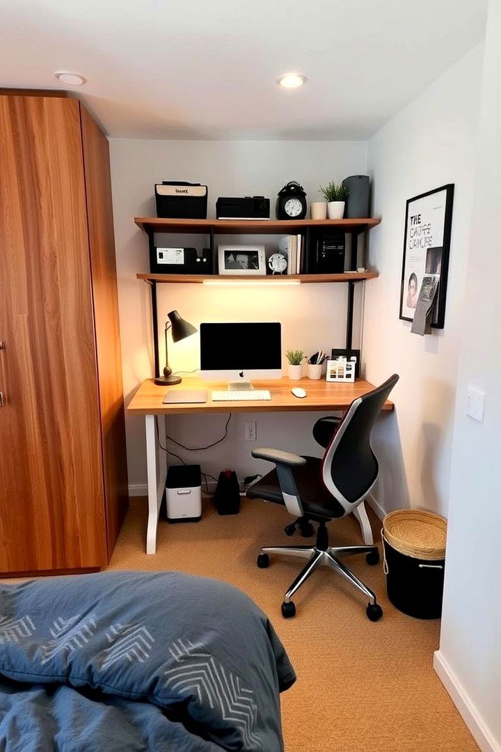 Compact Workspace Solutions - 22 Small Bedroom Ideas