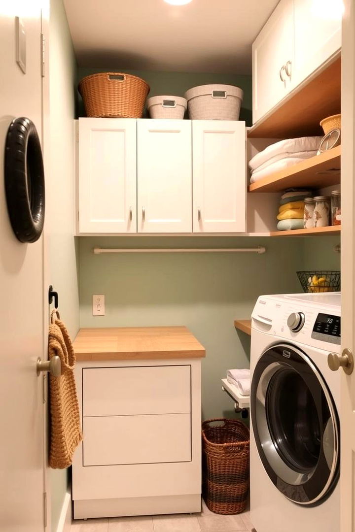 Compact and Cozy Layouts - 22 Sage Green Laundry Room Ideas