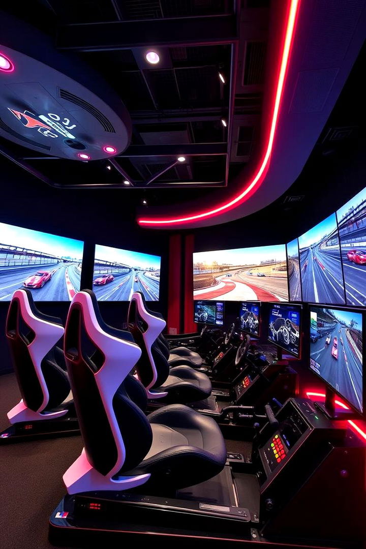 Competitive Virtual Racing Room - 22 Basement Game Room Ideas