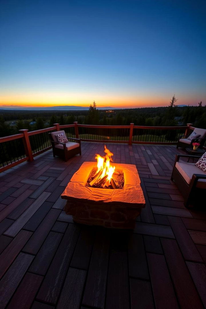 Composite Deck with Fire Pit - 22 Composite Deck Ideas