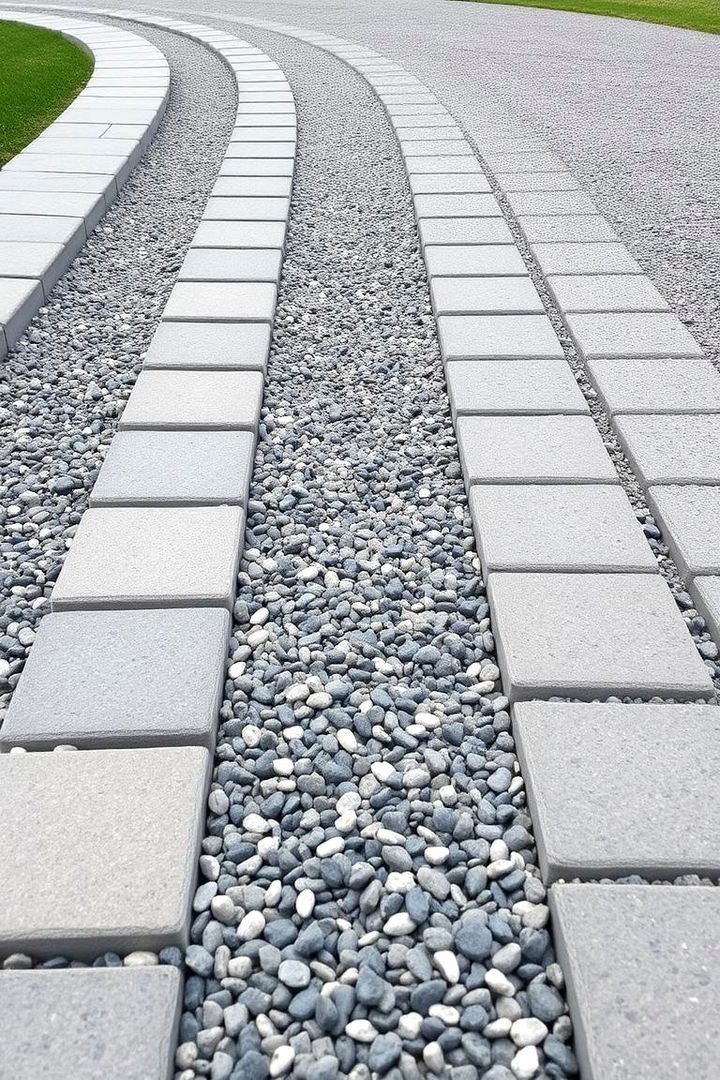 Composite Gravel and Paver Designs - 22 Gravel Driveway Ideas