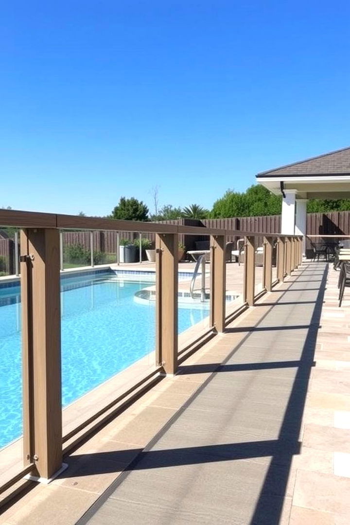 Composite Material Innovation - 22 Pool Deck Railing Ideas