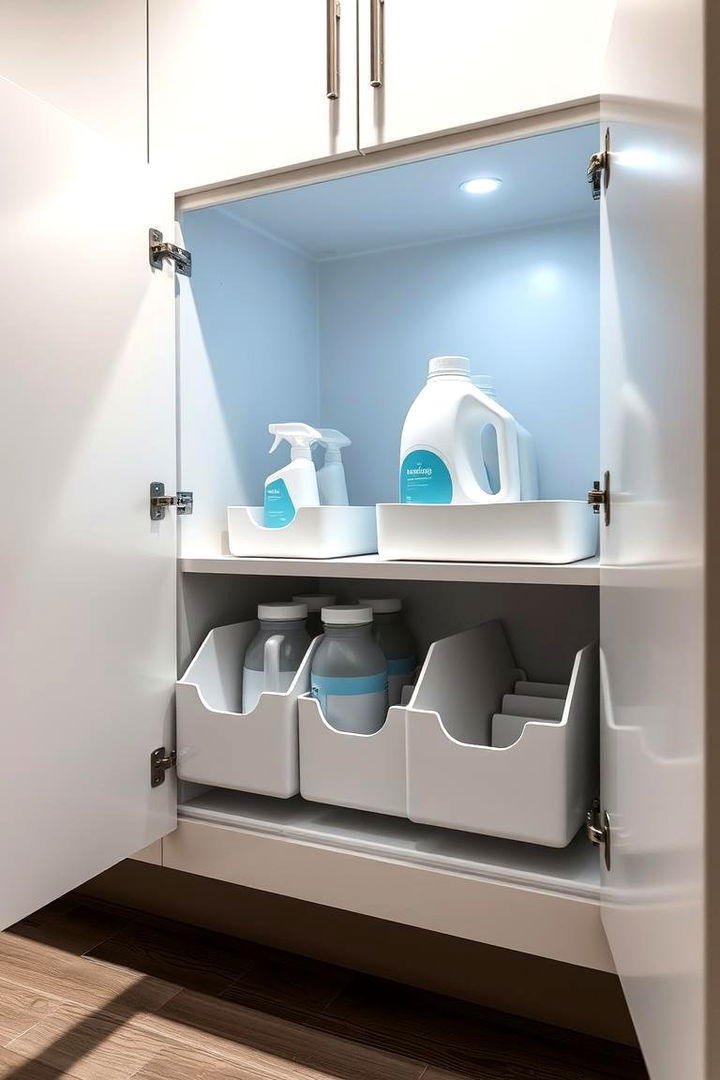 Concealed Cabinet Compartments - 22 Laundry Detergent Storage Ideas