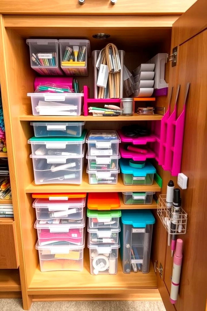 Concealed Craft Storage - 22 cabinet storage ideas