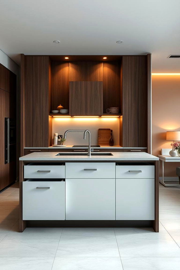 Concealed Kitchen Islands with Hidden Storage - 22 Small Kitchen Storage Ideas