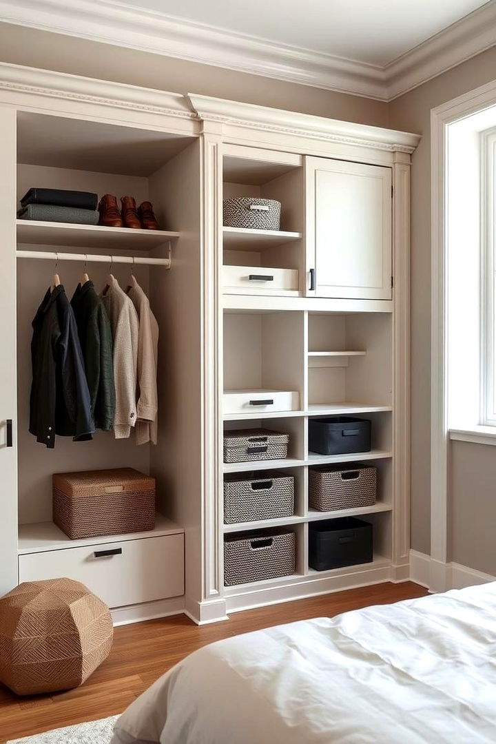 Concealed Organization - 22 Minimalist Bedroom Ideas