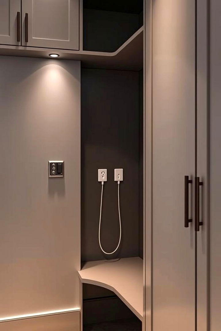 Concealed Power Outlets - 22 Mud Room Ideas