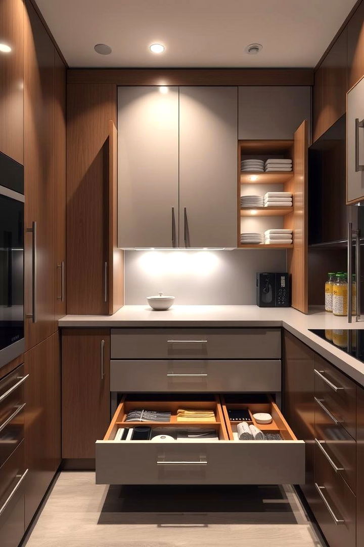 Concealed Storage Solutions - 22 Minimalist Kitchen Ideas